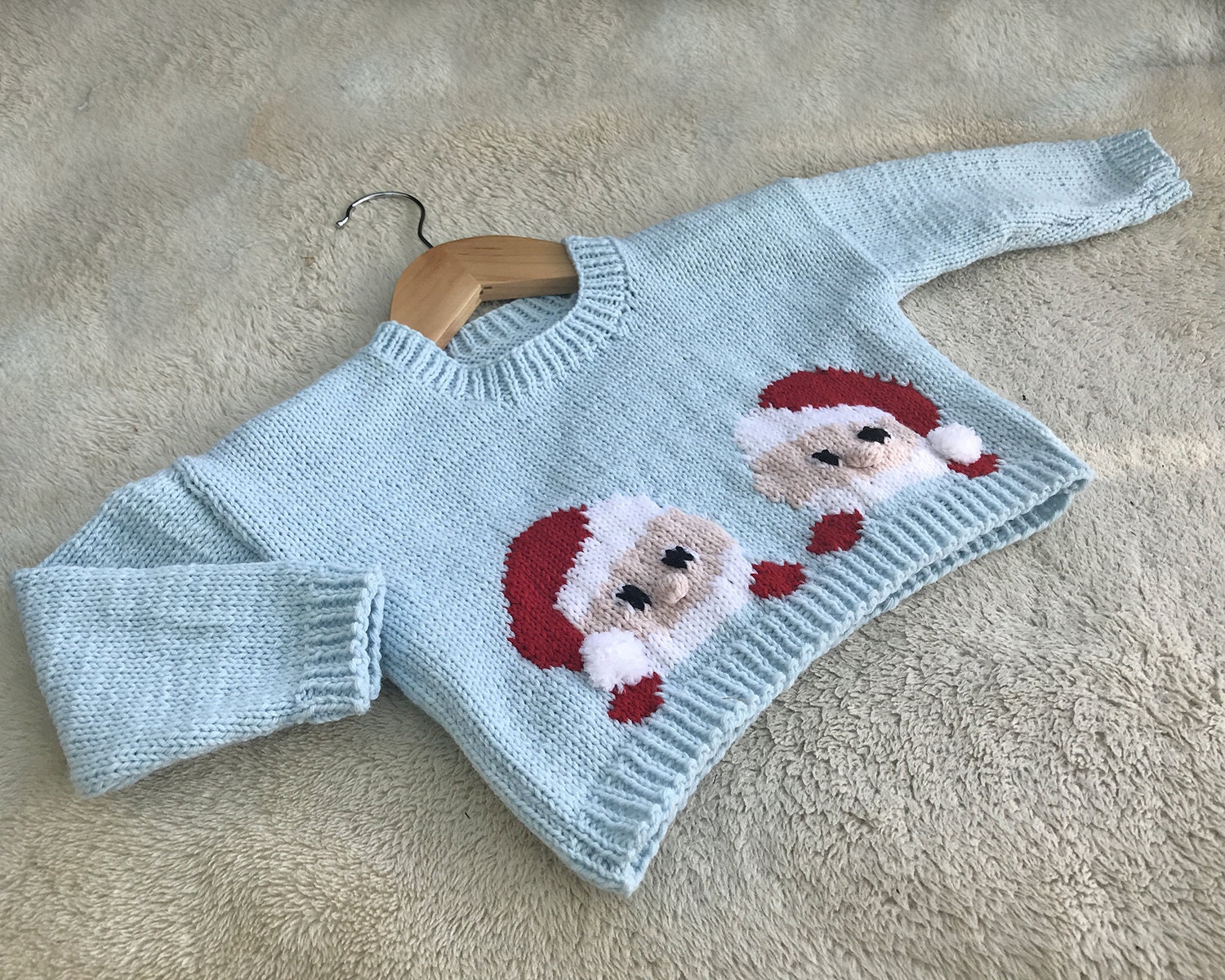 Christmas Santa Claus Jumper 40 Knitting Pattern to Fit Etsy UK