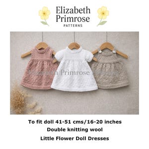 Little Flower Doll Dresses Knitting Pattern P151 | DK (Digital Download)