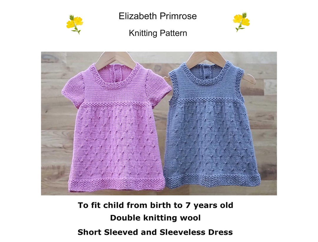 Buy P152 Children's Dresses Knitting Pattern to Fit From Birth to Years  DK Digital Download PDF Pattern Written in Online in
