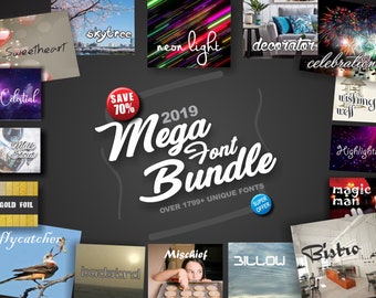 Unique Fonts 40% OFF Bundle, Exclusive Favorite Best Weeding & Calligraphy Font, Monogram, Digital Fonts, Handwriting Modern Fonts Download