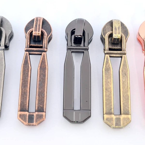 7 colours, Classic drop split #5 Zipper Pulls, nylon zip pulls