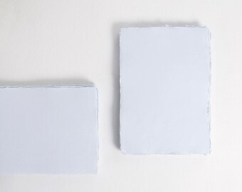 Handmade Paper Deckled Edges Blue 25 pack Bluestem A7