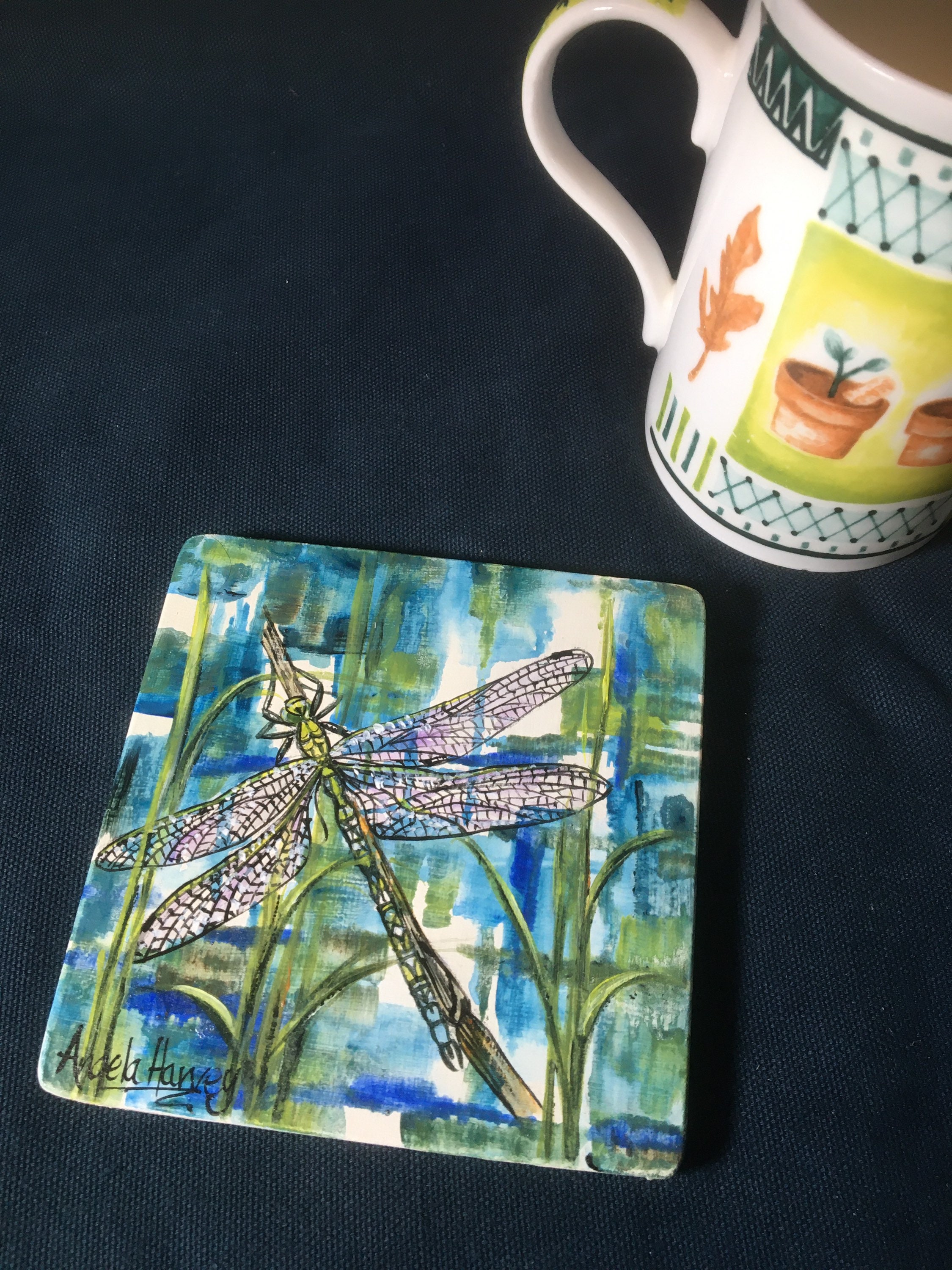 Dragonfly coaster Etsy