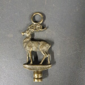 Brass Deer Motif Top From Fireside Companion