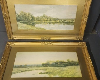 Pair Of Antique Oxfordshire Rustic Pictures *