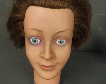 1950s Male Mannequin Head - French Hairdressing College *