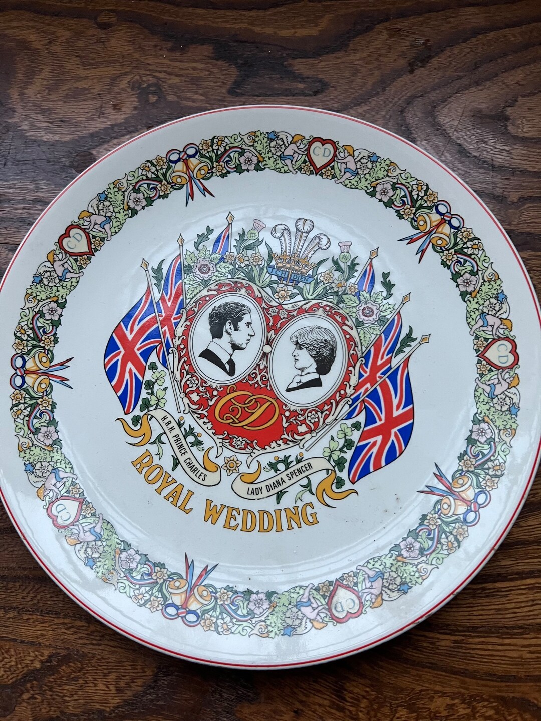 Large Wedgwood Commemorative Plate Charles & Diana Royal Etsy