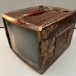 Vintage Ferguson Television Prop In Distressed Condition