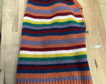 Part Knit Vintage Stripy Jumper ##