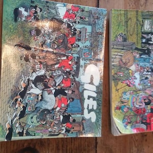 Pair Of Vintage Giles Cartoon Books Circa 1980s *