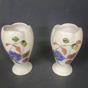 Paar von Hand bemalt Art Deco dekorative Vase von Radford *