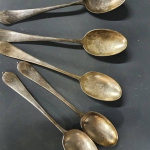 Lot Of Large Vintage Silver Dining Spoons *