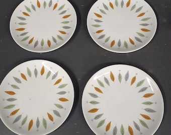 Set Of 4 Mid Century &#39;Snowhite&#39; Side Plates *