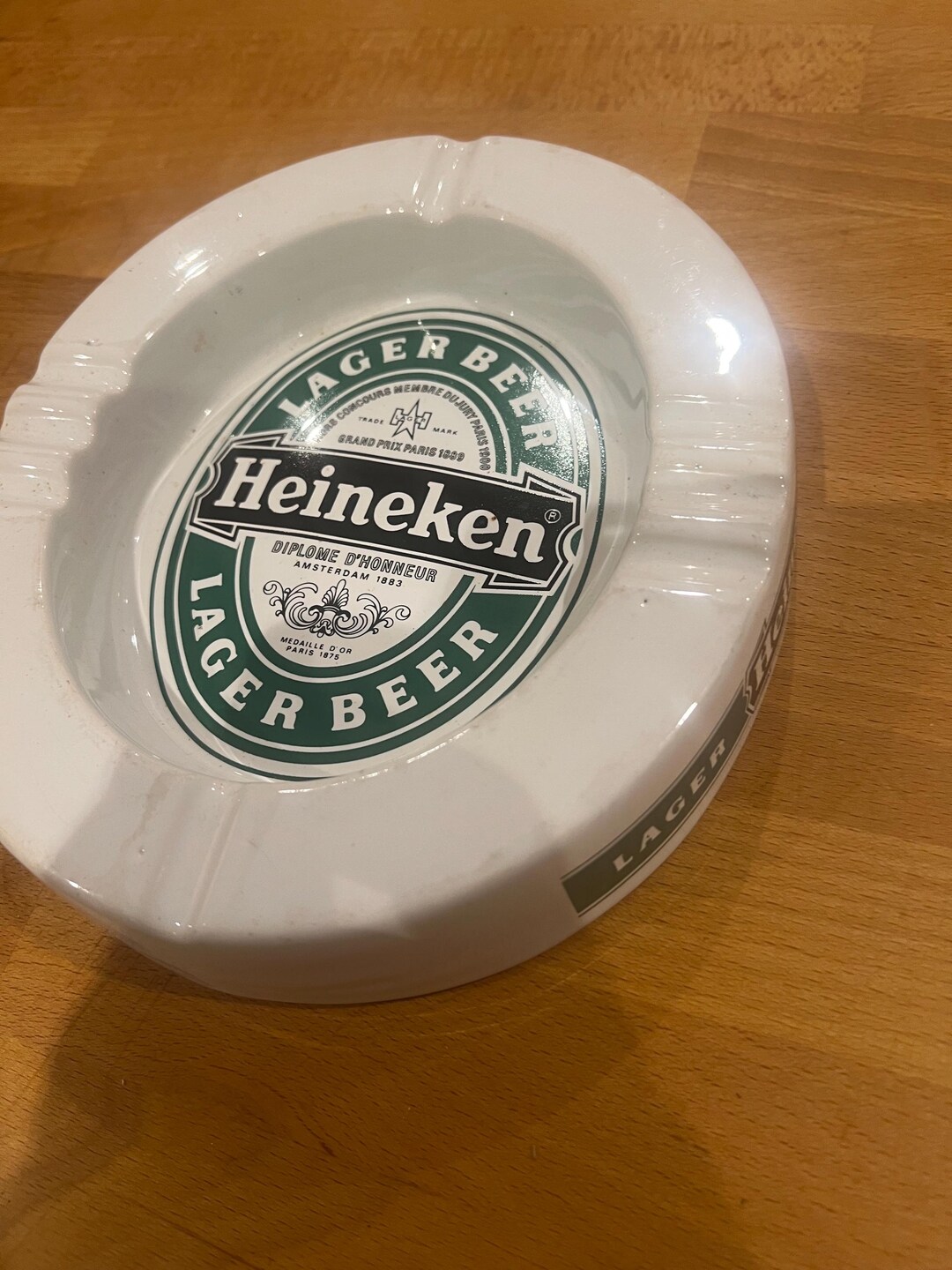 希少 60s Heineken 灰皿 CASTLE CERAMICS ハイネケン Vintage Large Heineken Pub Mancave Ashtray Castle Ceramics Lager