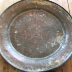 Large Antique Bronze Arabian Platter Charger *
