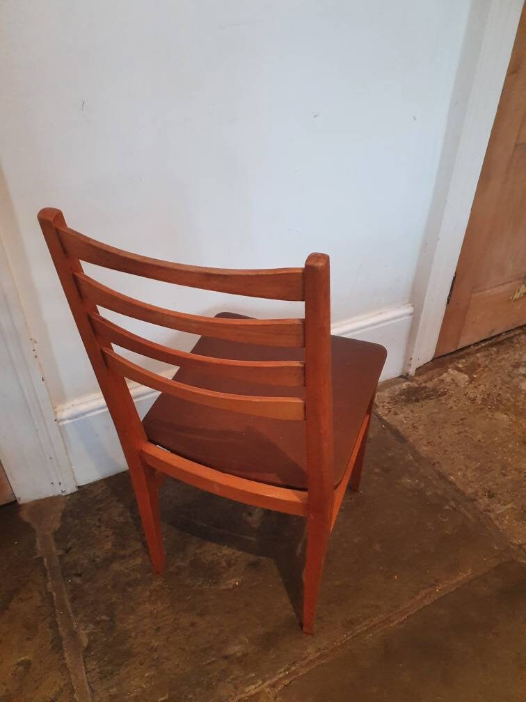 Pair Of Original Mid Century Beech Chairs By Schreiber Etsy