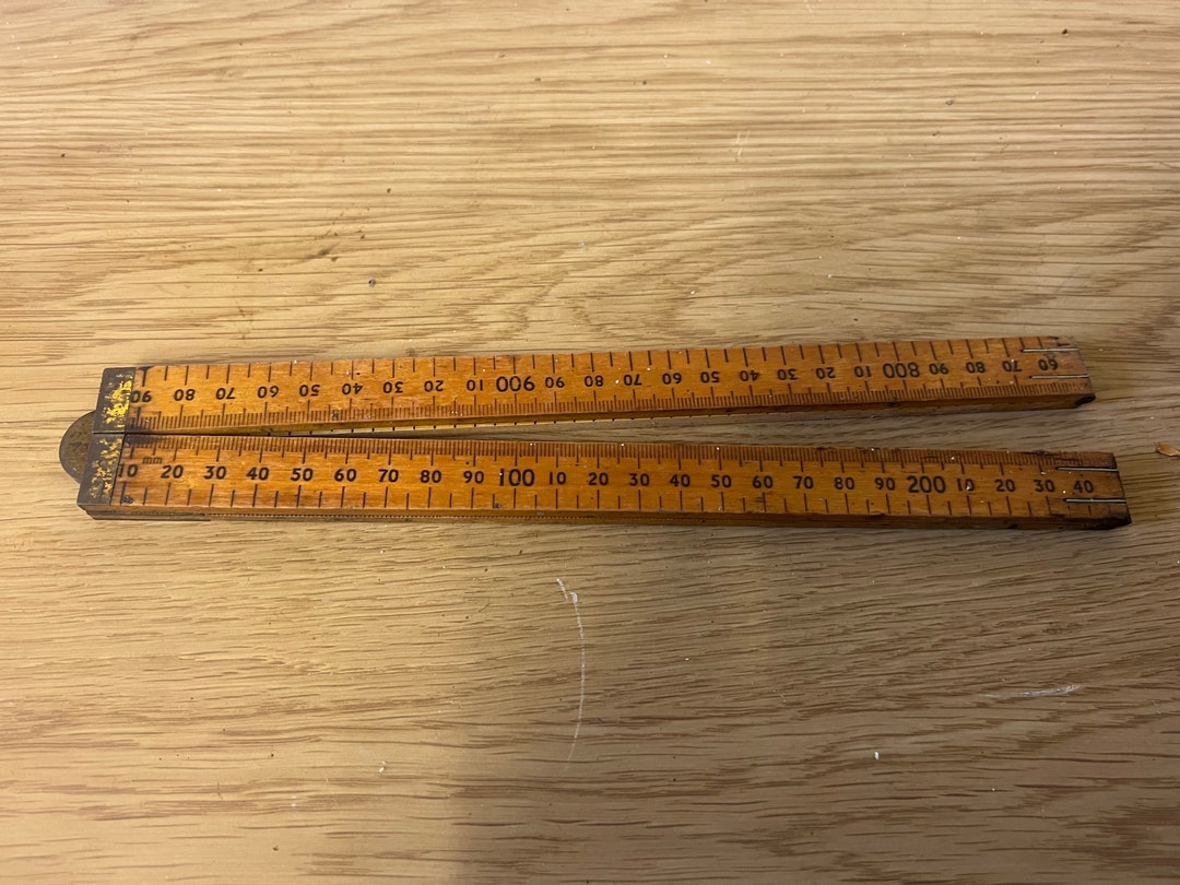 Box Ruler Wood Tech Antique Box Wood Ruler - Etsy