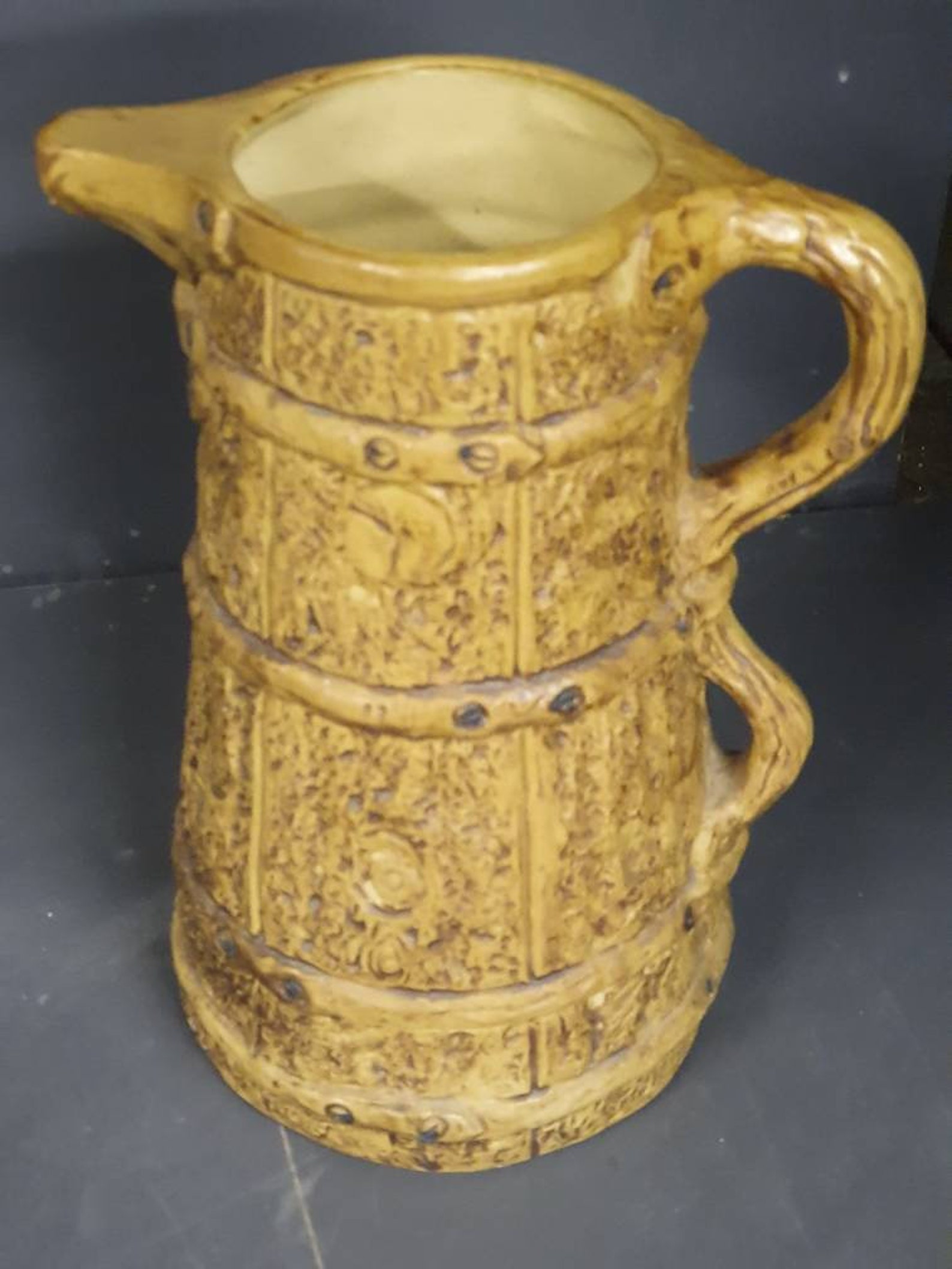 Vintage Large Hillstonia Pottery Double Handled Jug Etsy