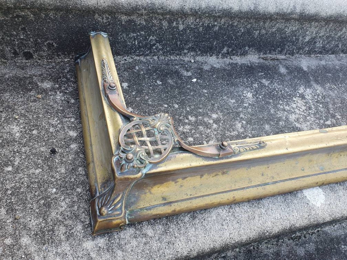 Antique Decorative Brass Fire Surround Fender Etsy