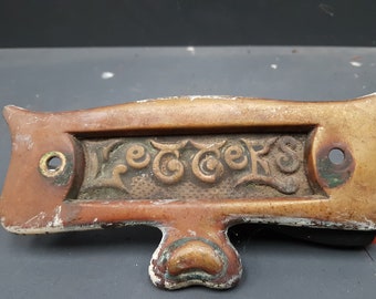 Antique Brass Letterbox Cover