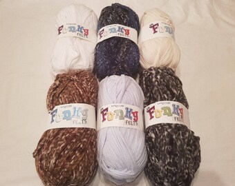 King Cole Funky Felt 100g Ball of Yarn
