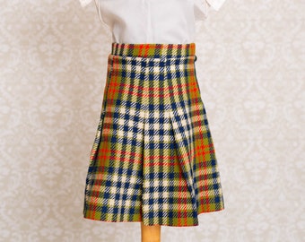 1970s Scottish Tartan Girls Skirt