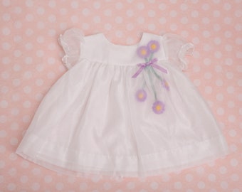 Robe blanche Bryan pour bébés filles