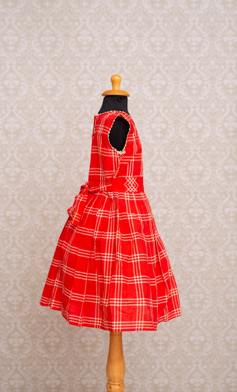 Lord /& Taylor Red and White Girls Plaid Dress