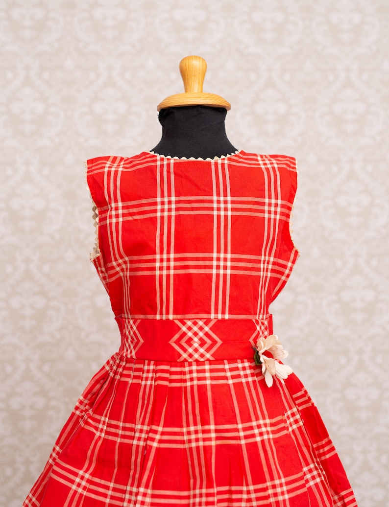 Lord /& Taylor Red and White Girls Plaid Dress