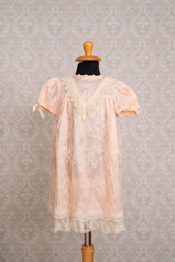 Jessica McClintock Gunne Sax Ivory Lace Pale Pink