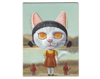 Sharon - Cat Portrait | Cat Painting | Acrylic Painting | Cat Art | Cat Artwork | Cat Lover Painting | Cat Lady Gift | Unframed