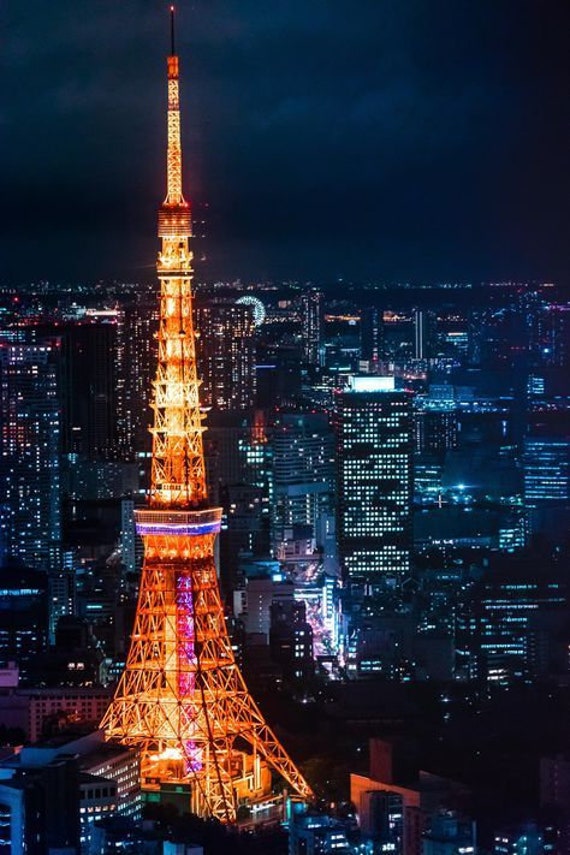Tokyo Tower Anime Art Anime Print Manga Art Anime Wall Etsy