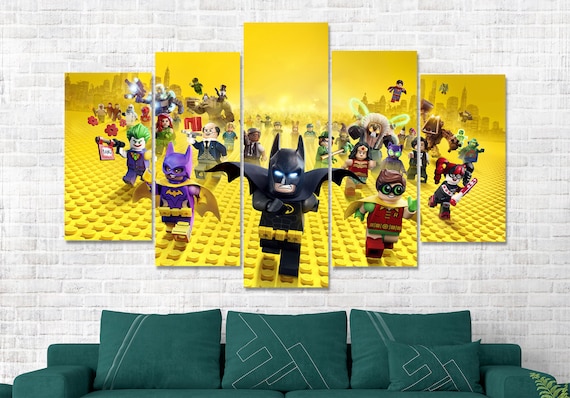 Wall Art Canvas Picture Print of Lego Batman Framed Ready to Hang