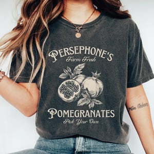 Persephone&#39;s Pomegranates Shirt, Dark Academia T-shirt, Greek Mythology Shirt, Vintage, Comfort Colors®