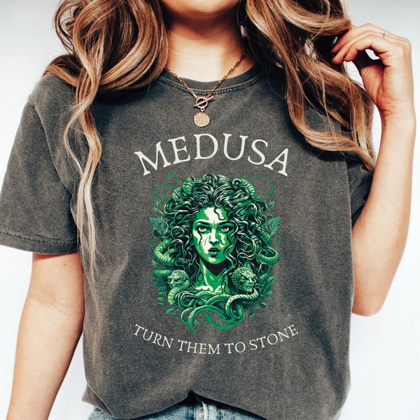 Medusa Shirt Greek Goddess Greek Apparel Greek Mythology Light Academia Medusa Shirt Gothic Shirt