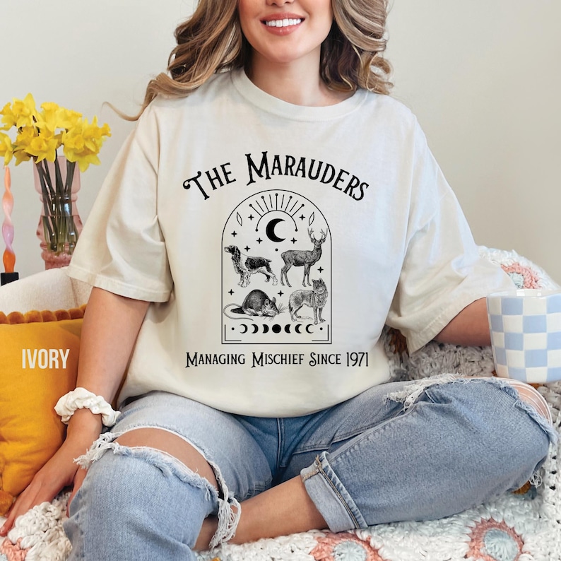 The Marauders Comfort Colors Shirt: Wizard Fandom Booktok Tee Ivory