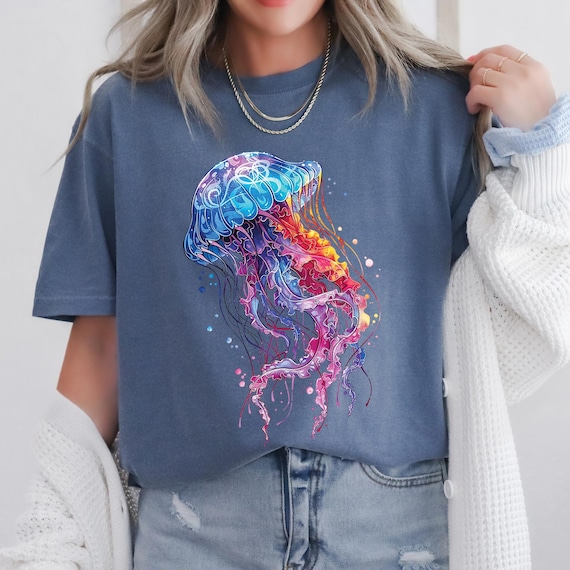 Jellyfish Graphic Tee: Comfort Colors Unisex Ocean Shirt