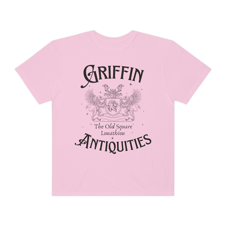 Griffin Antiquities Comfort Colors Shirt: Book Lover Comfort Colors Tee Blossom