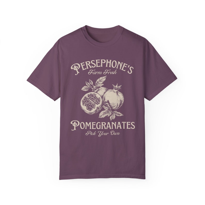 Persephone's Pomegranates Shirt, Dark Academia T-shirt, Greek Mythology Shirt, Vintage, Comfort Colors® Berry