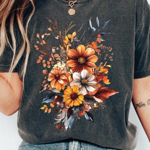 Fall Leaves Shirt, Autumn, Cottagecore, Nature Shirt, Folk Art, Forestcore, Whimsigoth , Fall Lover Gift, Comfort Colors®