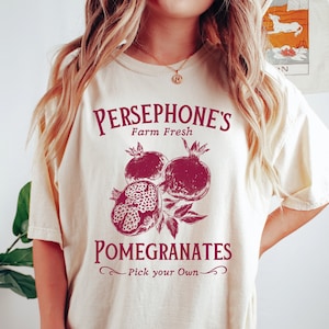 Persephone&#39;s Pomegranates Shirt, Greek Mythology Shirt, Dark Academia T-shirt, Comfort Colors®