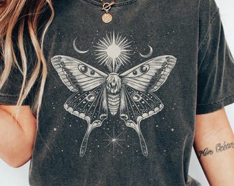 Moth Celestial T-Shirt: Whimsigoth Goth Cottagecore Tee