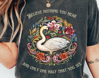Edgar Allan Poe Swan Shirt: Dark Academia Cottagecore Tee