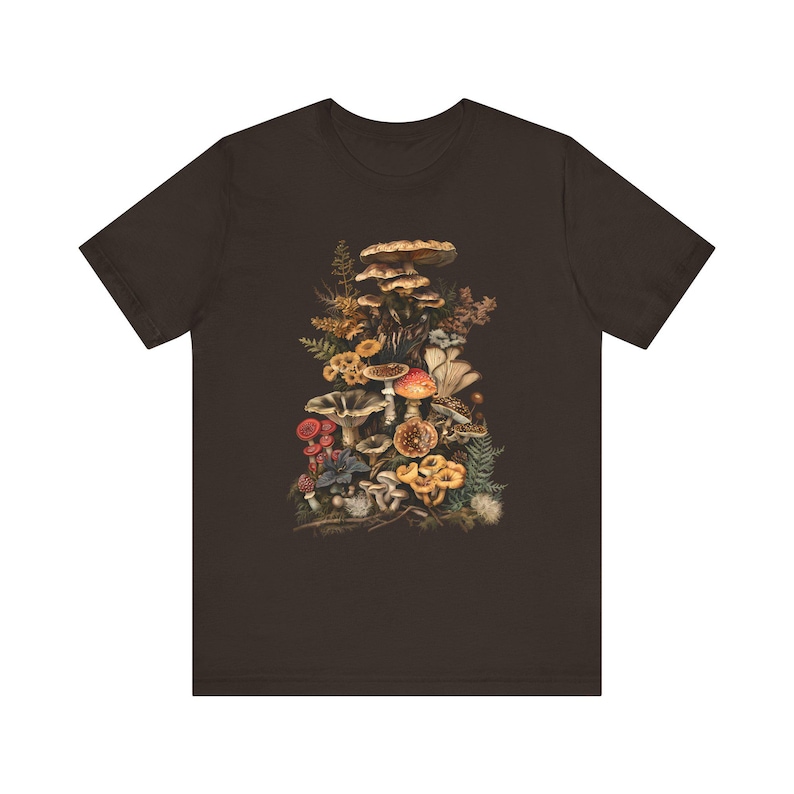 Goblincore Mushroom Shirt: Dark Cottagecore Plant Lover Tee image 6