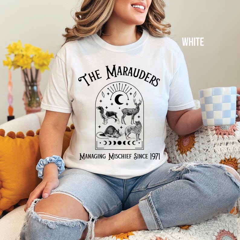 The Marauders Comfort Colors Shirt: Wizard Fandom Booktok Tee White