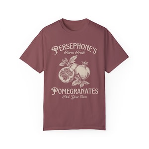 Persephone's Pomegranates Shirt, Dark Academia T-shirt, Greek Mythology Shirt, Vintage, Comfort Colors® Brick