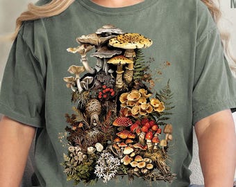 Mushroom T-Shirt: Cottagecore Fungi Graphic Tee