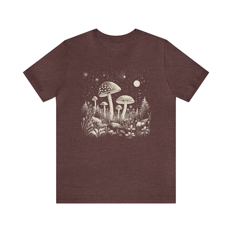 Camiseta Celestial Hongo: Goblincore Cottagecore Dark Academia Heather Maroon