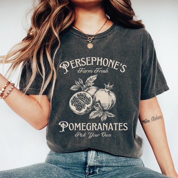 Persephone's Pomegranates Shirt, Dark Academia T-shirt, Greek Mythology Shirt, Vintage, Comfort Colors®