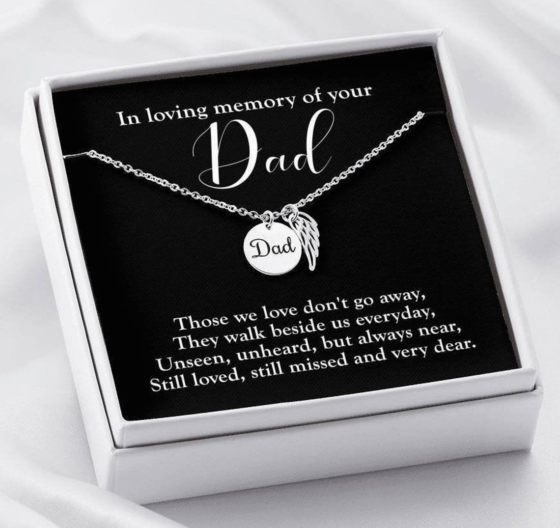 Loss of Dad Gift Loss of Father Necklace Gift Father Etsy